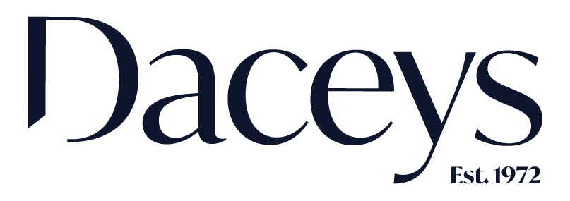 Daceys logo with the text 'Daceys' in large serif font and 'Est. 1972' in smaller font at the bottom right.